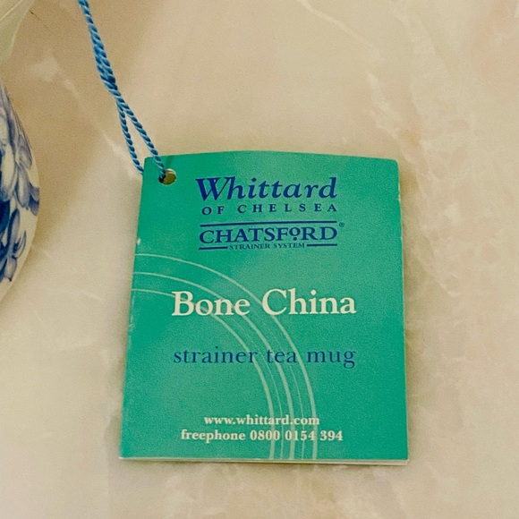 Bone china tea strainer and mug - Picture 5 of 6